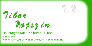 tibor mojszin business card
